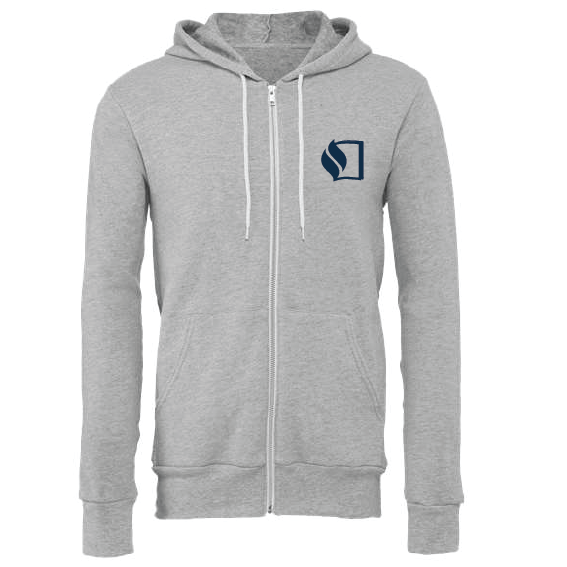 ZJA Bella + Canvas Zipper Hoodie – Gray