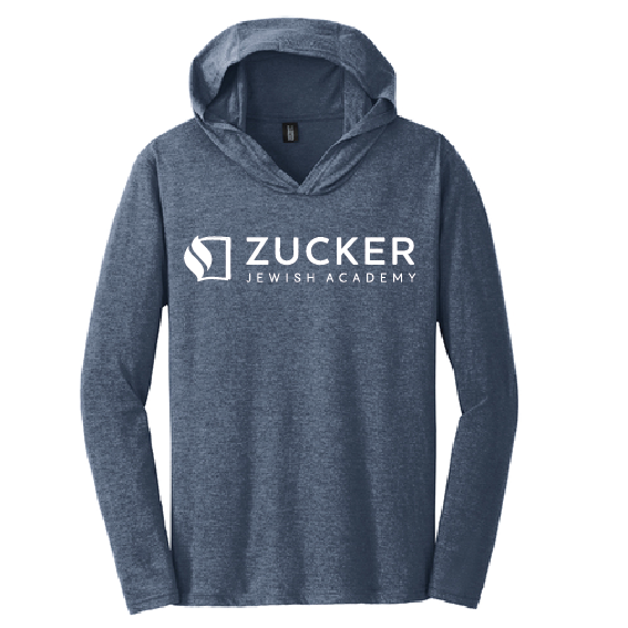 Zucker Jewish Academy Long Sleeve Hoodie Tee – Navy Frost